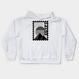 Pyramid of Egypt, Cairo, Egypt Postage stamp Kids Hoodie